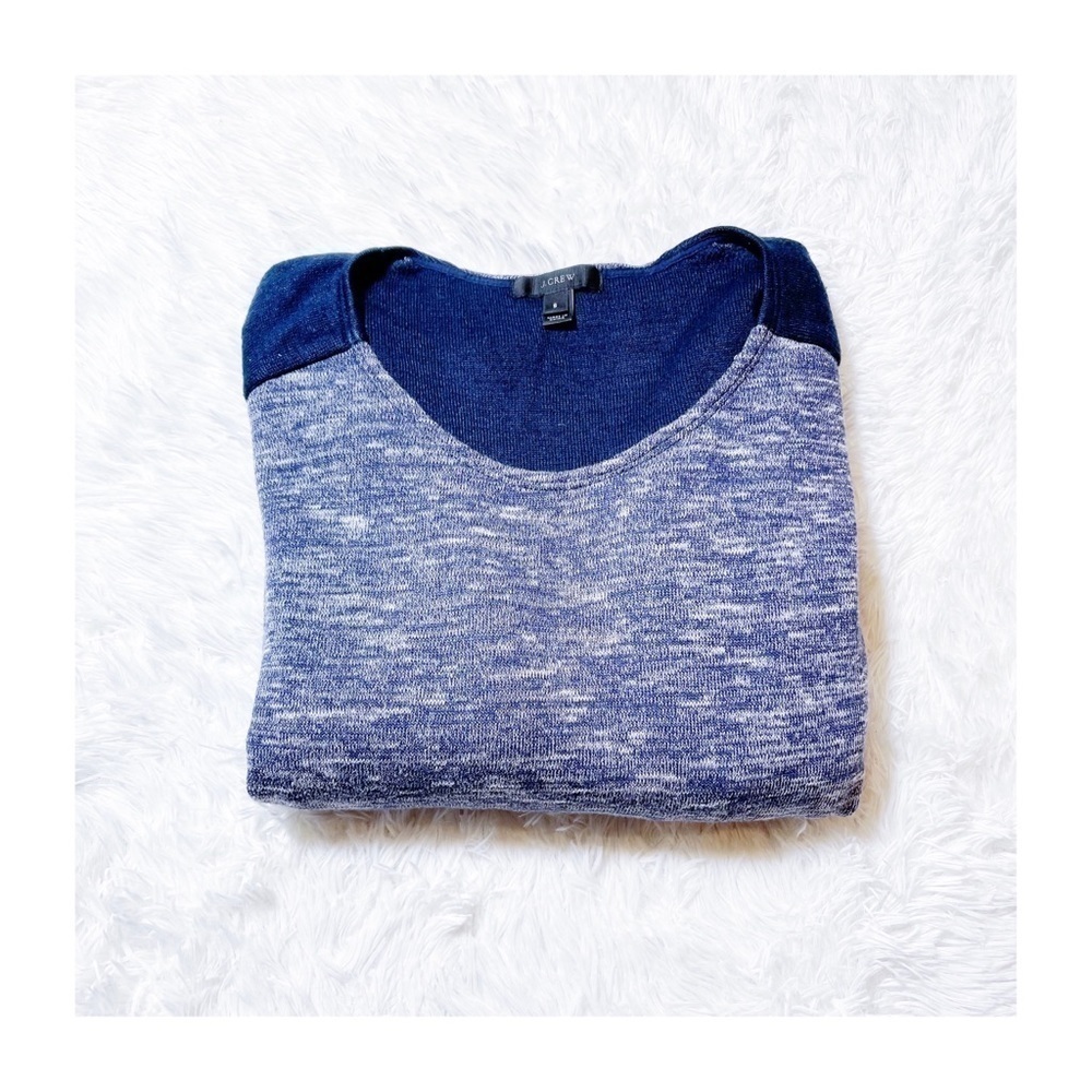 J. Crew Banded Sweater Navy Blue S